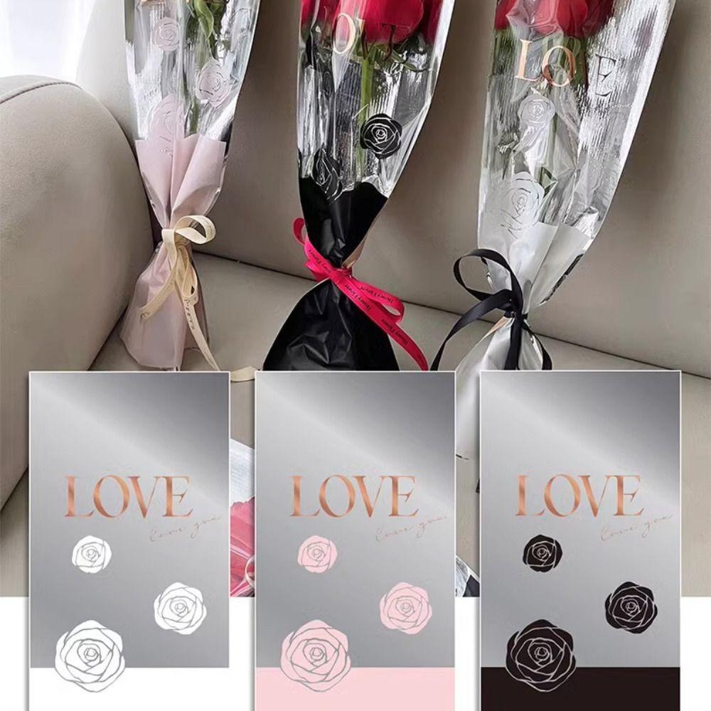 10Pcs Handmade DIY Bouquet Bag Waterproof Bouquet Packaging Bags Fashion Floral Wrappers  Weddings