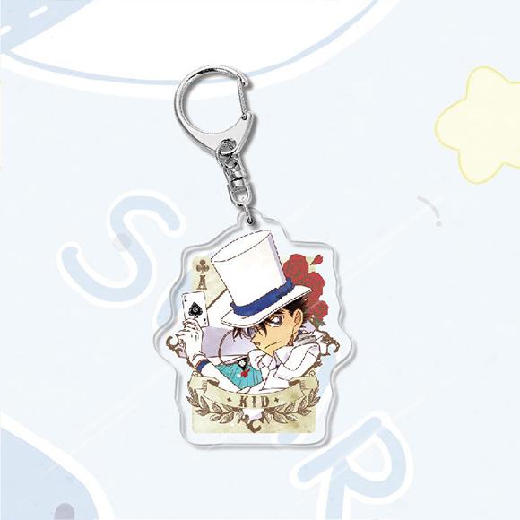 Акриловый брелок в стиле аниме «Детектив Конан», металлическое кольцо, автомобильная сумка, украшение для ключей, аксессуар, подарок, аниме, подарки, кулон
