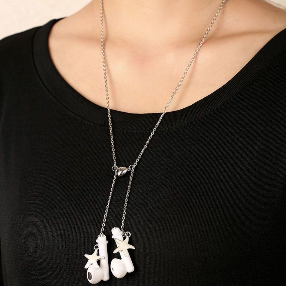 Держатель клипсы Starfish анти-потеря наушники цепь Whale Tail наушники ожерелье беспроводные наушники