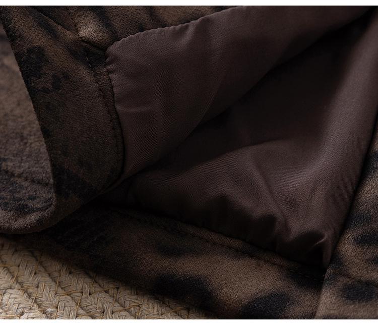 Женская замшевая юбка с леопардовым принтом и высокой талией - Осень/Зима 2025