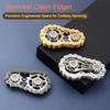 Sprockets Hand Roller Fidget Chain Toys, Metal Dual-Gear Chain Fidget Spinner - Precision Machined Stress Relief Focus Toy