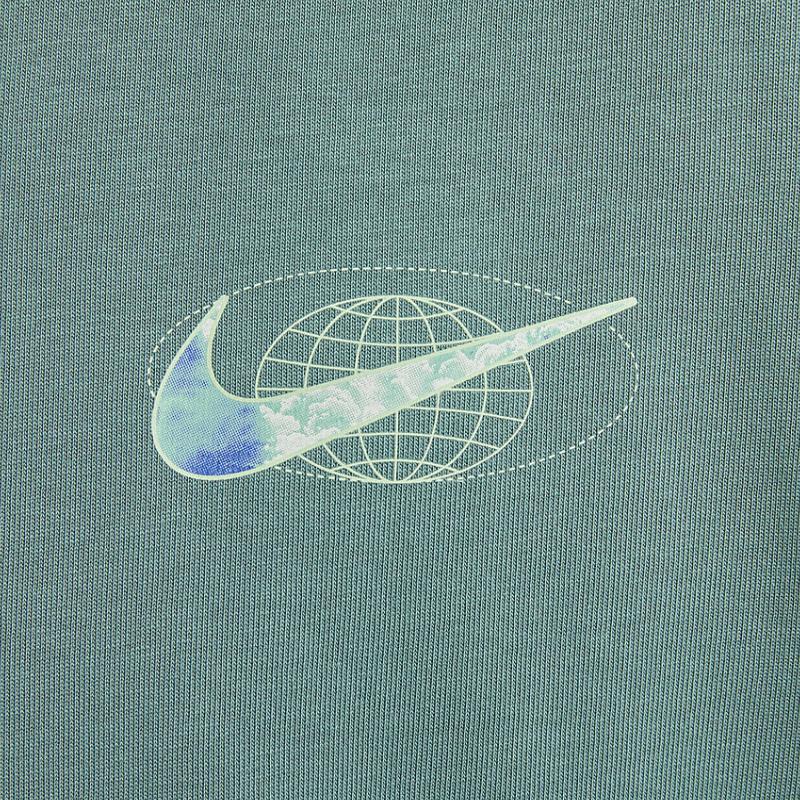 Nike Спортивная футболка с логотипом, повседневная, с круглым вырезом, с коротким рукавом, мужская, топы, прибрежно-синий FV3759361