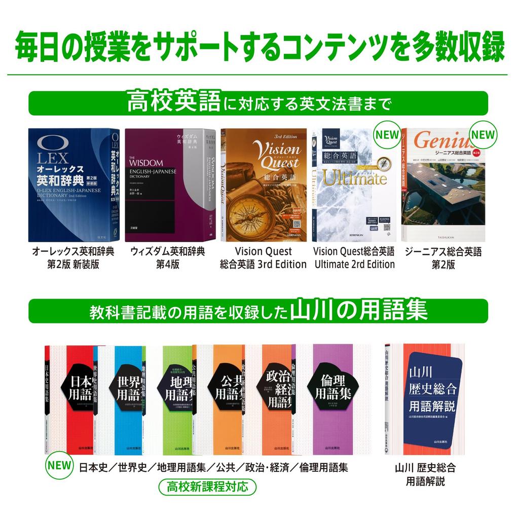 Casio Electronic Dictionary for High School Students 155 Special Ex-word (XD-SA4200WE, Contents, White, XD-SAN42WE, Set)