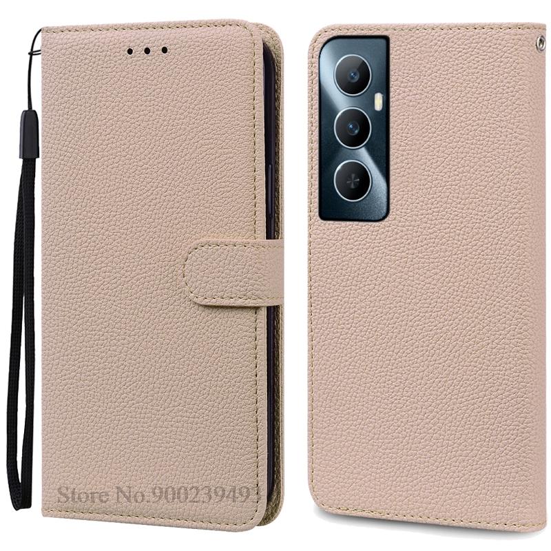 Для Realme C65 Чехол Мягкий Силиконовый Кошелек Кожаный Чехол Для Realme C65 Чехол Флип-Книжка Чехол Телефон Чехол Fundas Shell