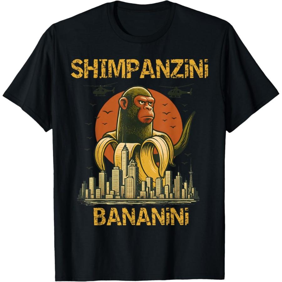 Шимпанзини Бананини Итальянский Мем Про Мозговую Гниль Винтажная Японская Футболка