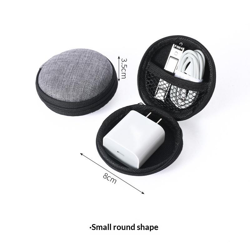 Mini Portable Eva Storage Bag Pouch Carrying Bag Zipper Earphone Case For Airpod Earphone/Phone/Charging Cable Accessories