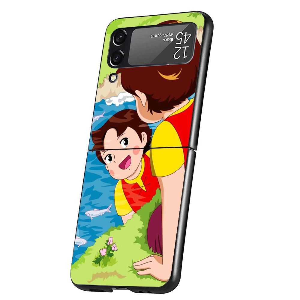 Heidi Cute Cartoon Cover Phone Case For Samsung Galaxy Z Flip 7 6 5 4 3 5G Flip7 Flip6 Flip5 Flip4 Flip3 Black Fundas Shell