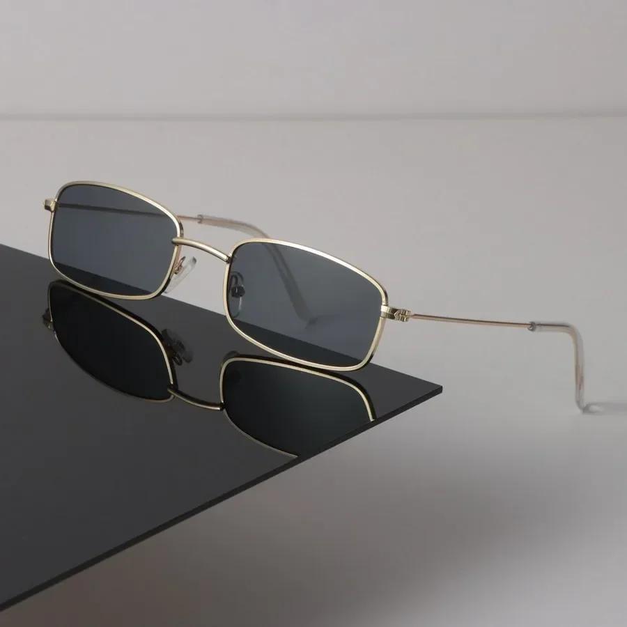 Квадратные Солнцезащитные Очки Женские Мужские Винтажные Стильные Зеркальные Минималистичные Линзы Солнцезащитные Очки Женские Мужские Крутые Личность