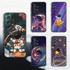 Мультяшный Космический Чехол-Астронавт Для Samsung S22,S25,S20,S10,Plus,Ultra,S24,S23,FE,S21,S9,Lite,Мягкий Силикон Черный