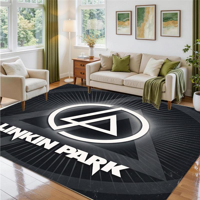 Linkin Park Design Crystal Velvet Rug Soft Decorative Mat for Bedroom Entrance