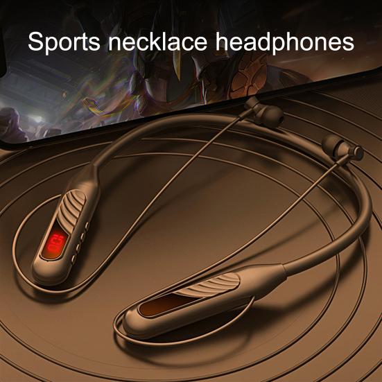 BT-8 Wireless Earbud HiFi Intelligent Noise Reduction LED Digital Display Bluetooth-compatible 5.3 Neckband Stereo