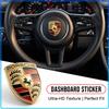 1 шт. Металлическая текстура Значок-щит Porsche Водонепроницаемая, устойчивая к выцветанию Декоративная наклейка Подходит для всех Porsche Седан, Внедорожник, Спортивный автомобиль Модификация интерьера