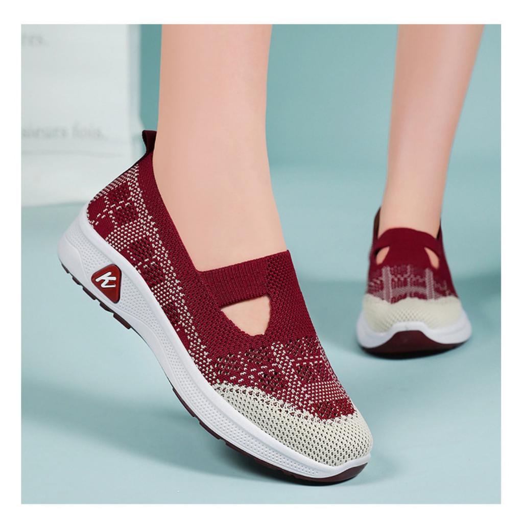 Женские летние новые дышащие и удобные туфли из ткани Single Shoe, туфли на одну ногу