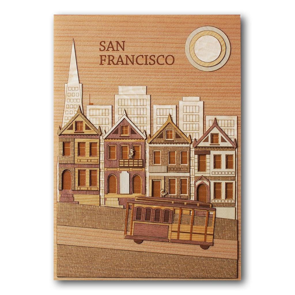 KINOWA "San Francisco" Woodblock Printing Original Handmade Kit, World Streets, Made In Japan