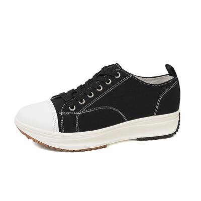 Модные женские парусиновые кеды с узором, низкие, повседневные, 2024, осенние новинки, женские парусиновые кеды на плоской подошве со шнуровкой, женская обувь