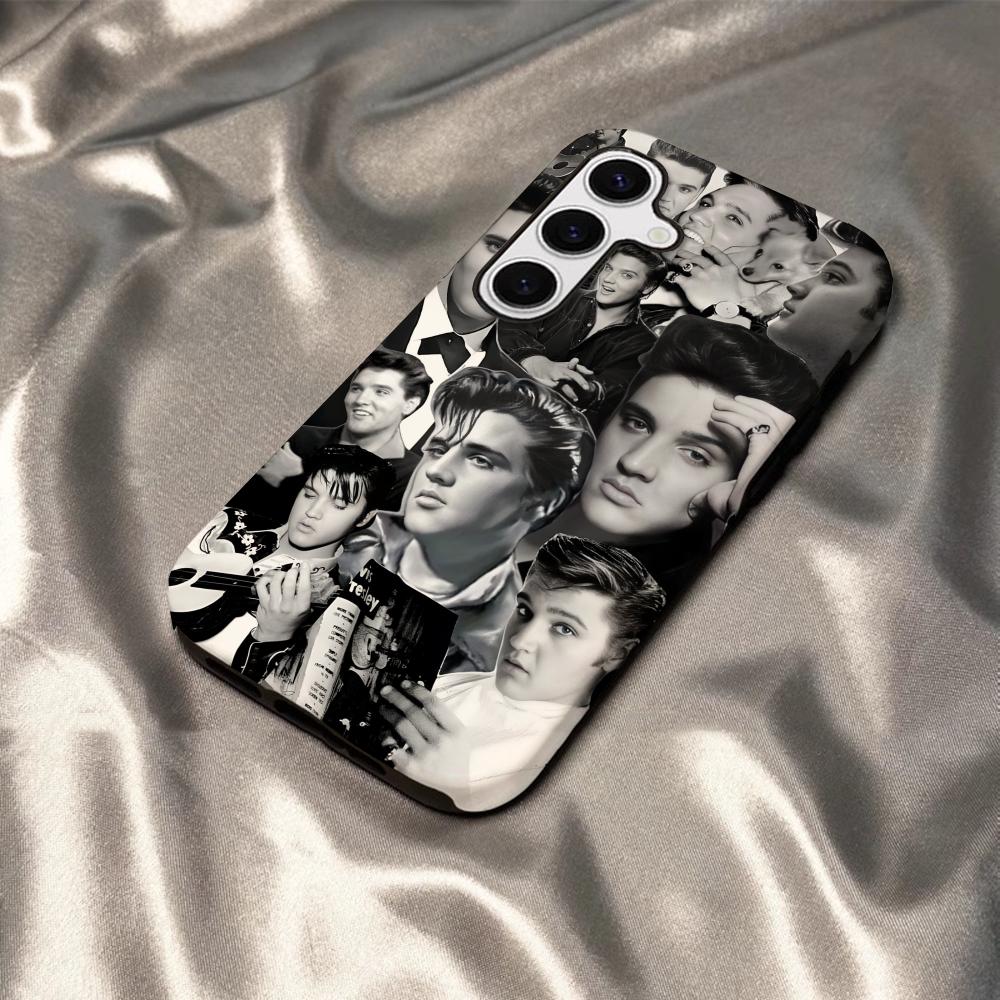 Чехол для телефона E-Elvis P-Presley Певец Для Samsung S25 S24 S23 S22 S21 Plus Ultra A56 A36 A26 A16 Глянцевый HD Жесткий PC Чехол