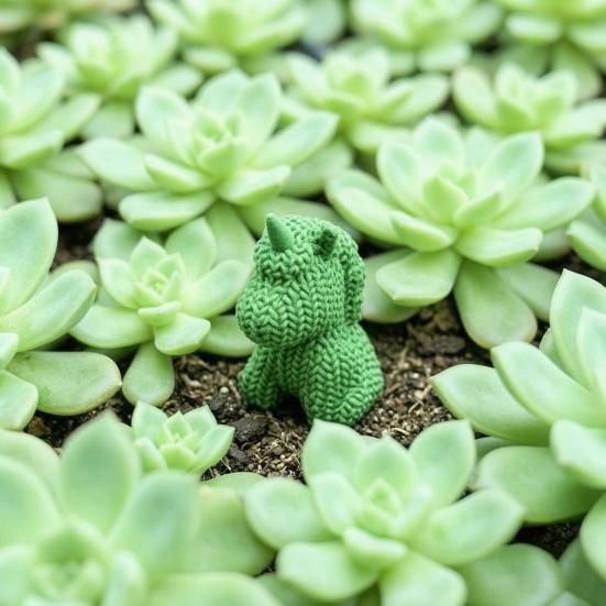 Heartwarming Gifts for Kids 3D Printed Unicorn Figurine with Knitted Texture, Cute Compact Rainbow Colored Desk Decor Animal Statue, Creative Desktop