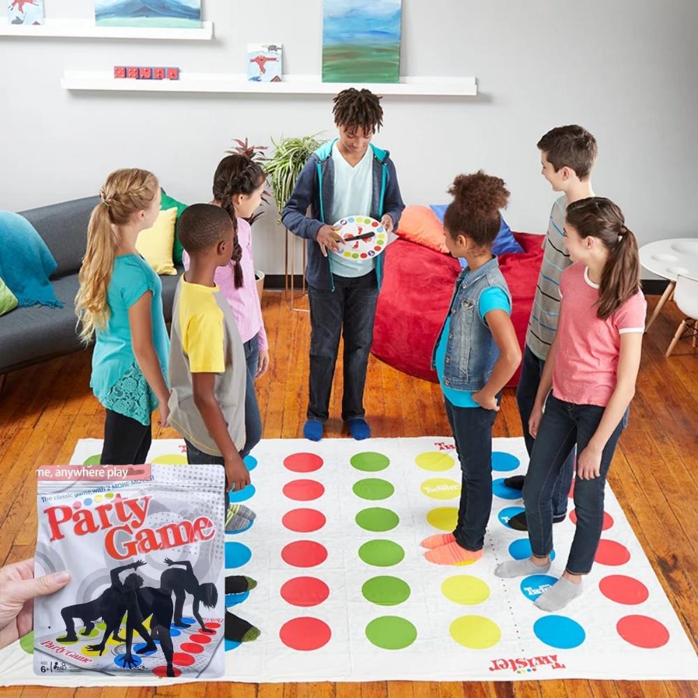 Twister Party Game - Family Indoor Outdoor Body Twisting Interactive Group Sports Toys for Children Adults Fun Aids