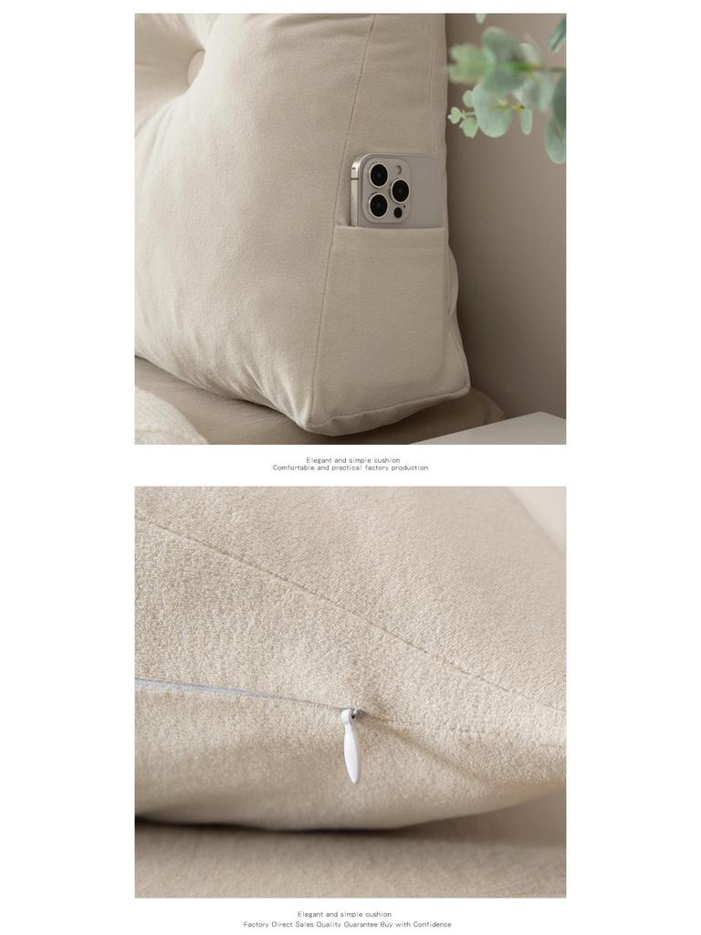 Треугольная подушка для изголовья - Большая мягкая спинка для общежития или спальни.