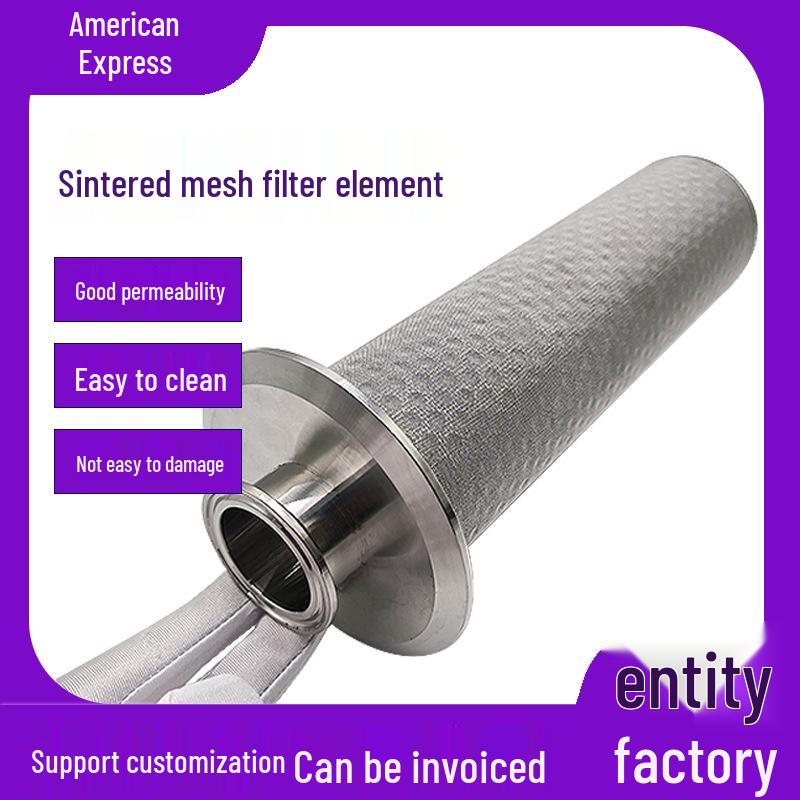 Stainless Steel Sintered Metal Mesh Backwashing Filter for Oil and Water Purification