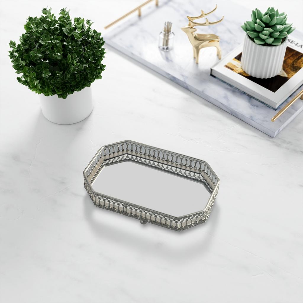 Кафе Ресторан Домашний Свет Роскошный Зеркальный Металлический Поднос