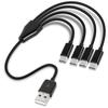 5V USB Data Cable 50CM 4 Port USB C PD Splitter Cable Charging Cable for Samsung/Xiaomi/Android