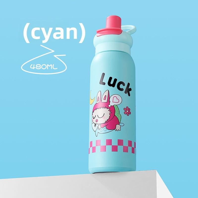 Детская чашка с термоизоляцией, соломинкой и петлей для переноски, для активного отдыха и подарков