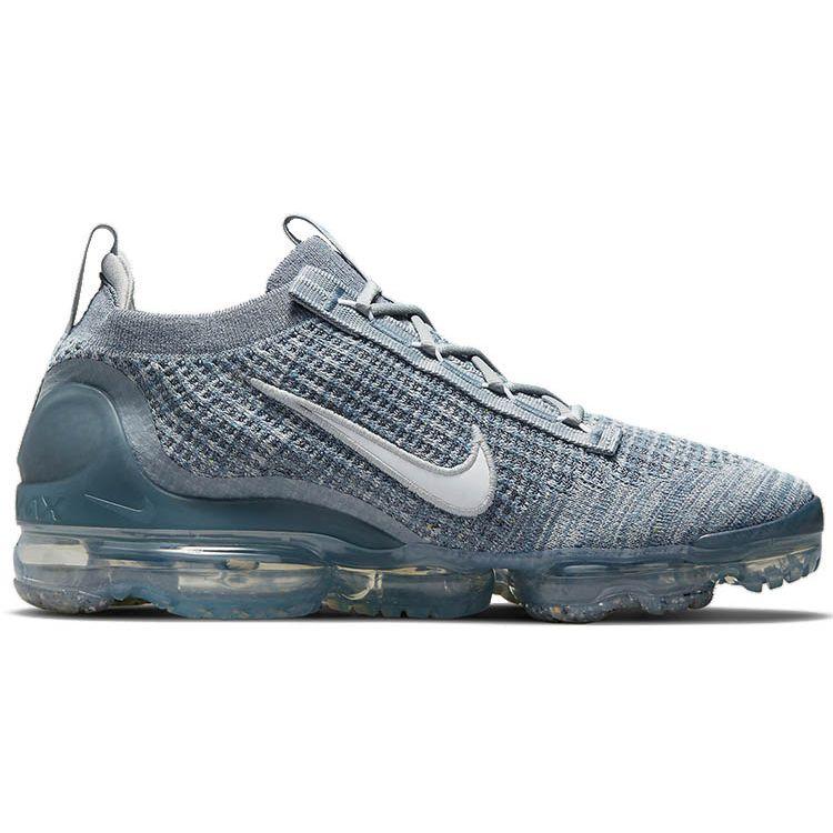 Nike Air VaporMax 2021 Flyknit Armory Blue Мужские кроссовки Светло-Дымчато-Серый Металлик-Серебристый Белый DH4084-400