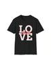Wounisex Unisex Clothes Retro Unisex Round Neck Tee Tops XOXO Love Graphic T-Shirts Cotton Soft