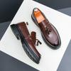 Модная кожаная обувь для мужчин, из натуральной кожи, больших размеров, высококачественная дизайнерская формальная обувь, повседневная обувь, модная деловая