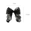 Fashion Solid Color Women Lace Hairclip Black White Bow Hair Barrettes Ponytail Hairpin Accessories For Women Hair Decoration