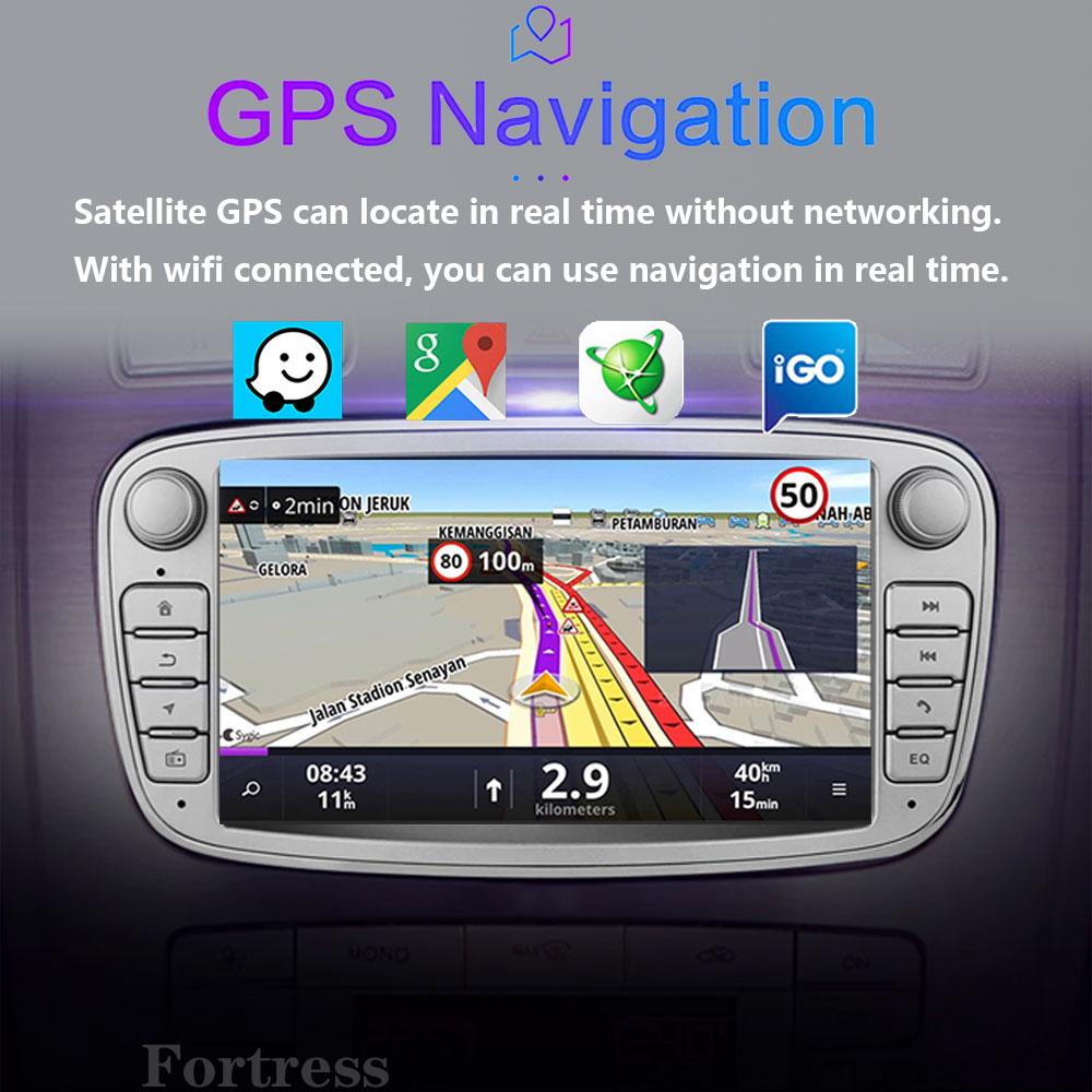 Android 14 для Ford Focus mk2 S-Max Mondeo Galaxy C-Max автомобильное радио Carplay GPS мультимедийный видеоплеер DSP AHD DVR 2din стерео