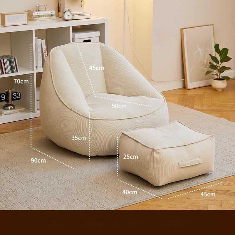 Single Bean Bag Sofa Living Room Sofas Frameless Lazy Sofa Chair with Filler Relax Soft Comfort Sofas Bedroom Relaxing Furniture