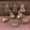 Antique Brass Six-Word Mantra Copper Bell Keychain Accessory
