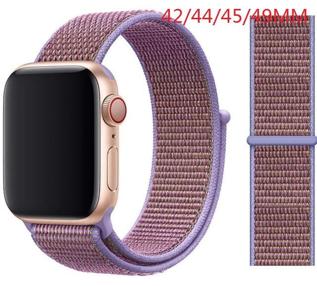 Nylon Band For Apple Watch Series Watch 9 8 / Ultra 2 7 6 SE 5/4/2/1 38 42MM Replacement Strap Loop for Iwatch Series 3 40/41/44 /45MM/49MM