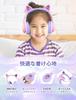 iClever Kids Headphones Bluetooth Headphones Cat Ear LED Light Up Wireless Kids Headphones with Volume Limit 45H Playtime with Microphone for BTH13