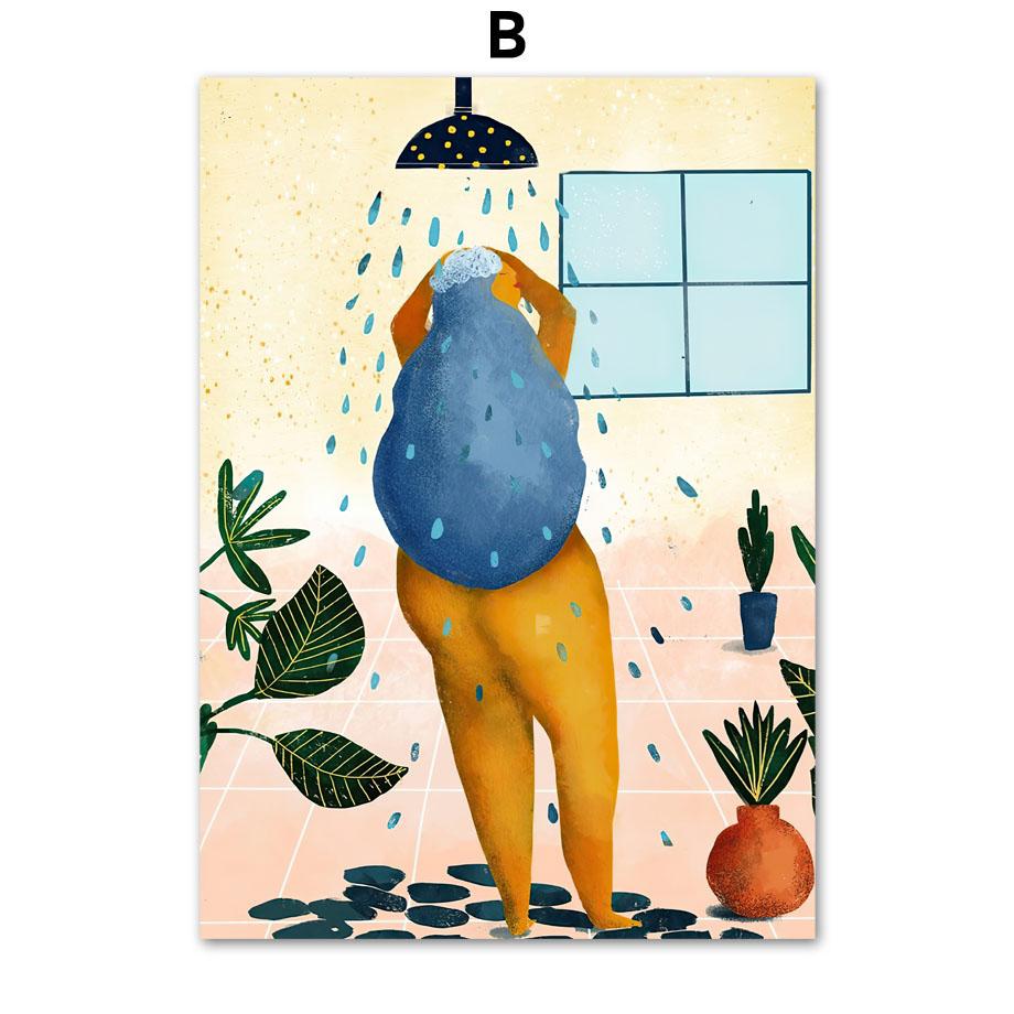 Summer Girl A Little Nap Wild Flower Jungle Plants Wall Art Print Canvas Painting Nordic Poster Decor Pictures For Living Room