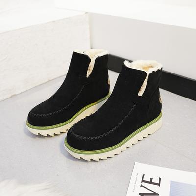 2025 Новые женские зимние ботинки, повседневные, без застежек, Botas Mujer, плюшевые, теплые, домашние, хлопковые, классические, зимние, на толстой подошве, женские ботильоны