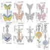 Sunflower Zircon Navel Ring Butterfly Heart Belly Button Ring Vintage Body Piercing Jewelry  Girl