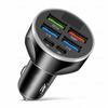Автомобильное зарядное устройство с 6 портами USB 4 USB + 2 PD Быстрая зарядка PD QC3.0 Автомобильное зарядное устройство USB C для телефона Адаптер типа C для iPhone Samsung Huawei с дисплеем напряжения