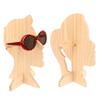 Sunglasses Shelf Display Stand Counter Glasses Storage Shelf Wooden Boys And Girls Head Mold Desktop Glasses Holder