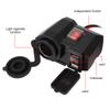 Dual USB Port Cigarette Lighter Socket for Phone Motorcycle Handlebar Charger Digital Display 5V 2.1A Adapter Power Supply
