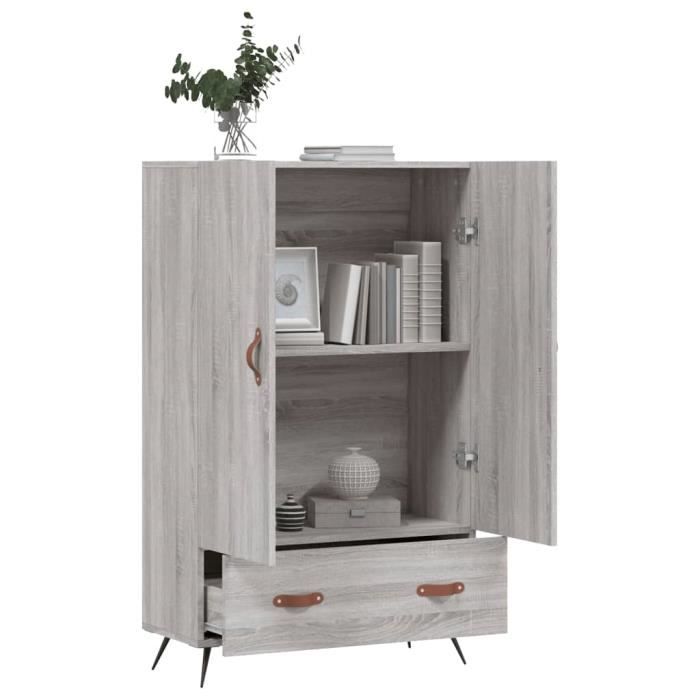 VidaXL Highboard Sonoma Grey 69.5x31x115 Cm Engineered Wood 828210