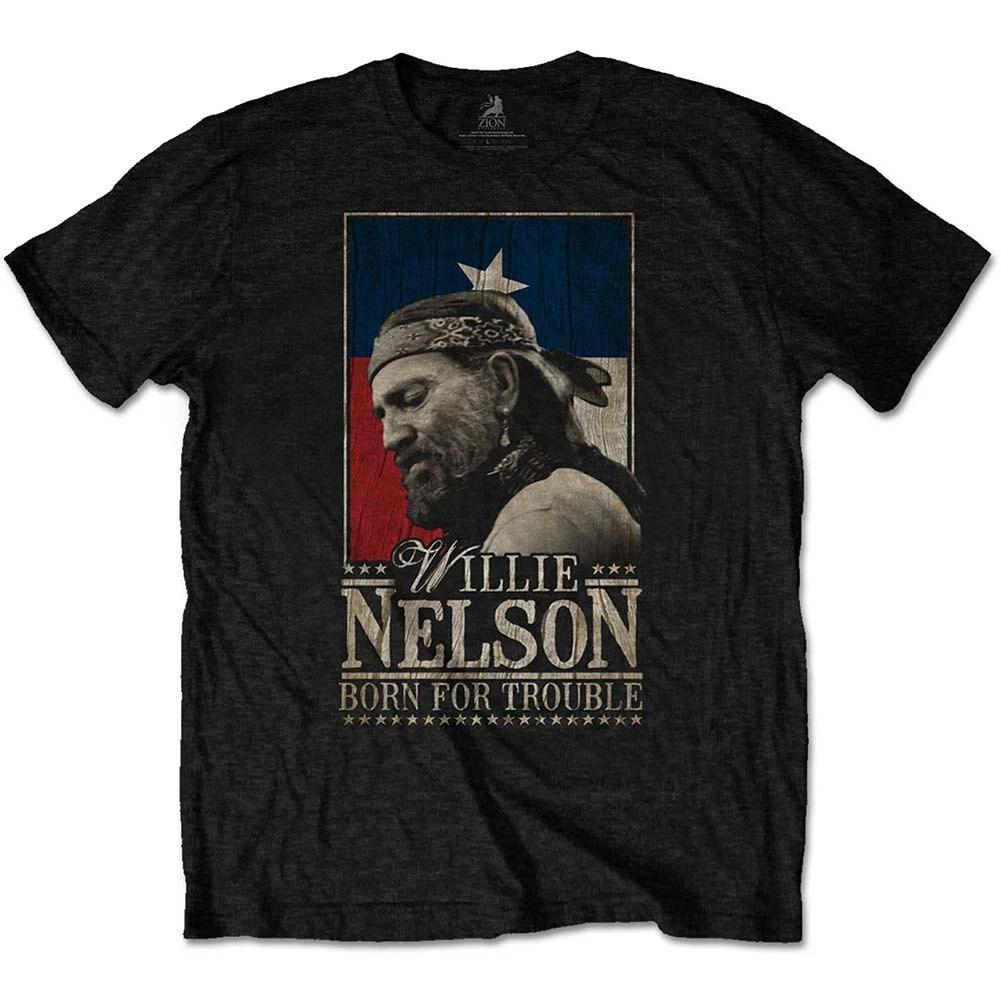 Men's Willie Nelson Born For Trouble Slim Fit T-shirt XX-Large Black