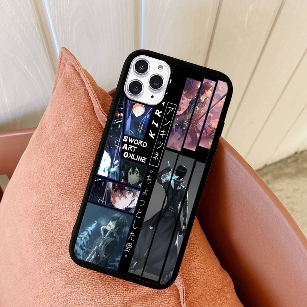 Чехол для телефона Sword Art Online из аниме для iPhone 16 15 14 13 12 11 Pro Max Plus Ударопрочный Жесткий чехол из ТПУ+ПК