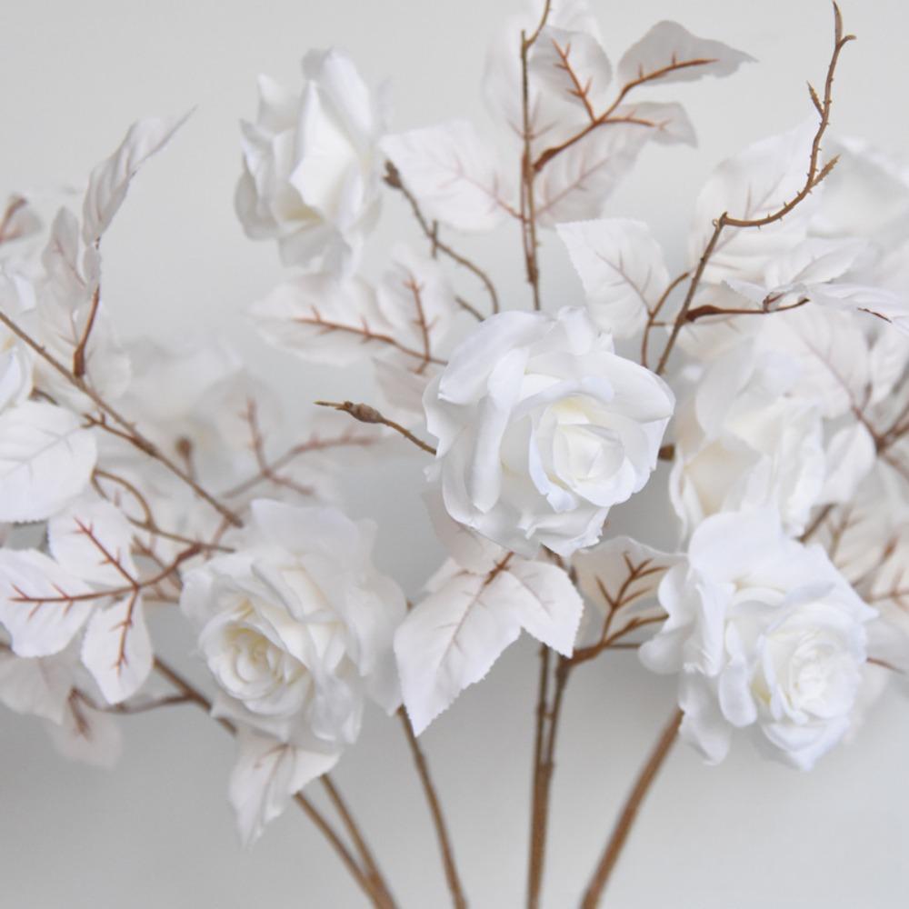 Искусственные цветы 4 шт. искусственные шелковые розы со стеблями, настоящие, объемные цветы для свадебных букетов, центральных композиций, приемов, вечеринок, домашнего декора