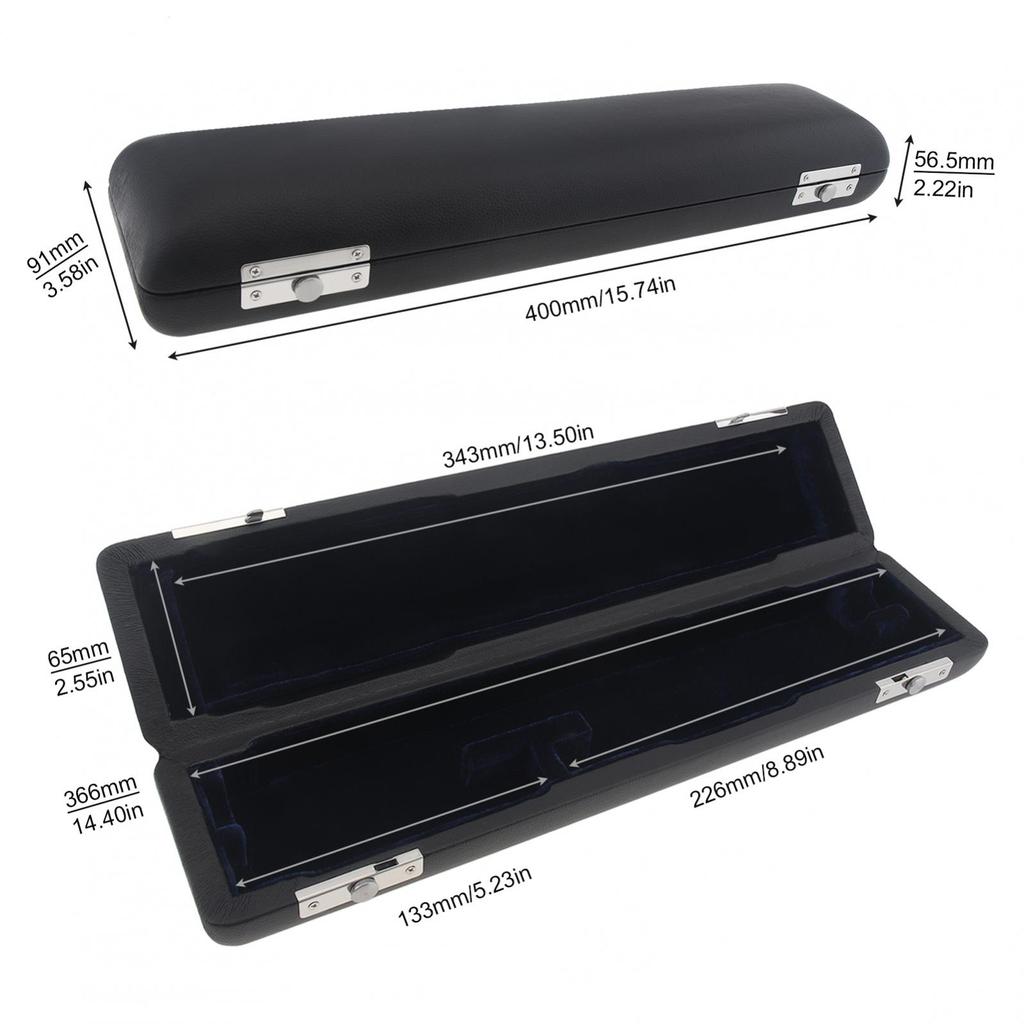 Портативная сумка для хранения флейты с 16 отверстиями, чехол для переноски, универсальный чехол для флейты из искусственной кожи, чехол для черной коробки