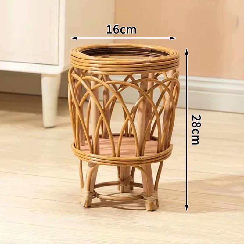 Ins Nordic Flower Pot Basket Wooden Flower Frame Indoor Outdoor Flower Pot Stand Living Room Green Plant Flower Pot Container