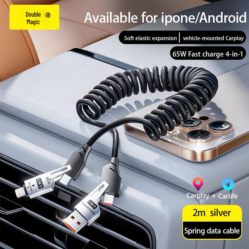 BeMoZhen PD65W+27W Fast Charging 4-in-1 Cable for Apple & Huawei
