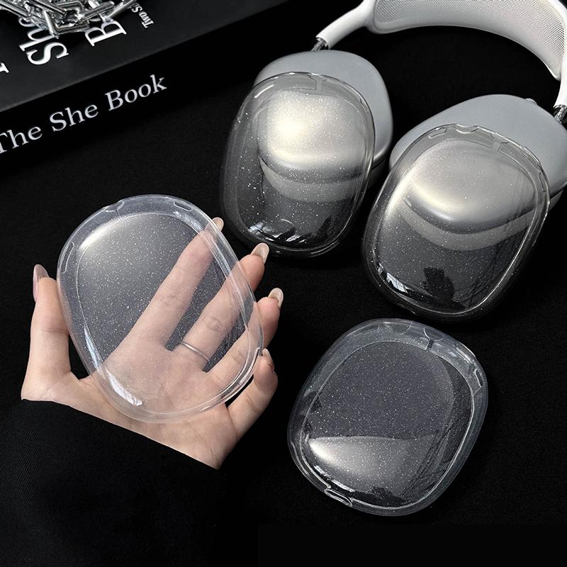 1 пара чехол для наушников для Apple Airpods Max защитный чехол блестящий сверкающий прозрачный TPU мягкий чехол для наушников для Apple Airpods Max 2